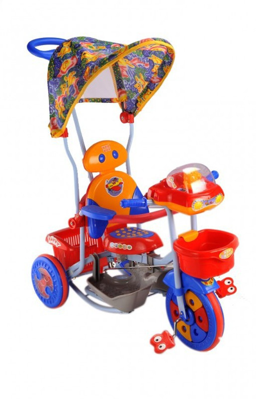 MeeMee 2 in 1 Baby Tricycle & Rocker with Canopy BT-860 A Tricycle(Red, Blue)