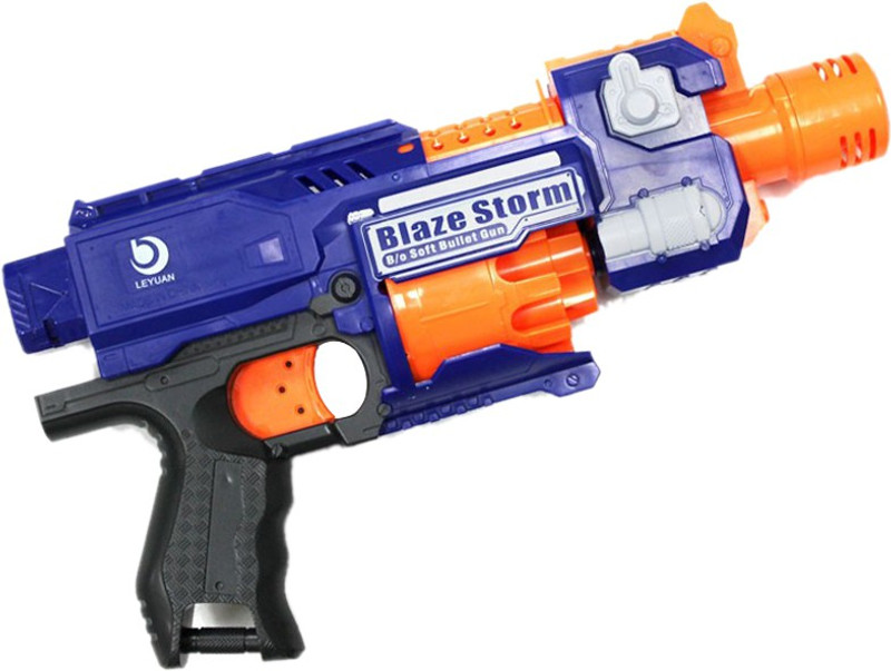 Emob Battery Operated Blaze Storm Soft Bullet Battle Gun Game with Real Gun Effect(Multicolor)