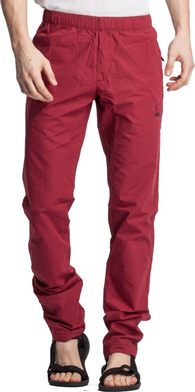 Beevee Solid Men's Red Track Pants