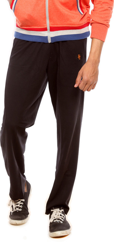 Sports 52 Wear Solid Men Black, Orange Track Pants