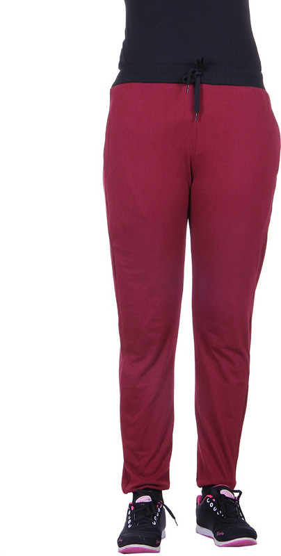gag wears Solid Women Maroon Track Pants