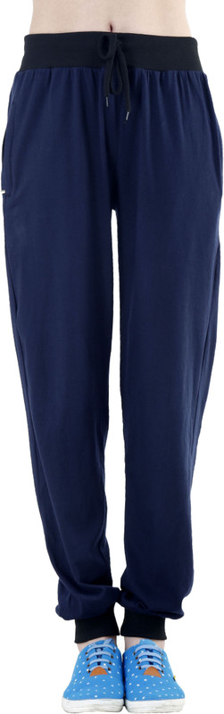 gag wears Solid Women Dark Blue Track Pants