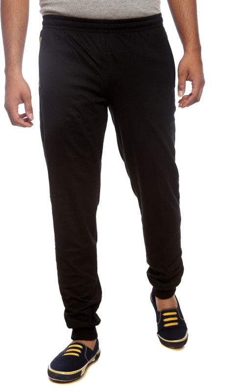 Kanter Solid Men Black Track Pants
