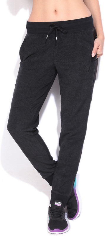 Puma Self Design Women Black Track Pants