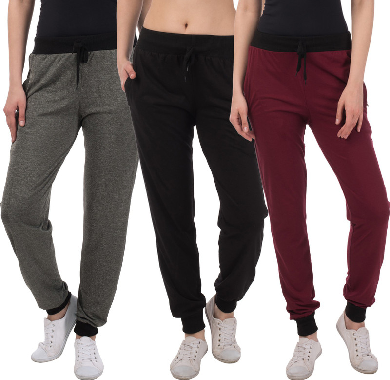 gag wears Solid Women Grey Track Pants