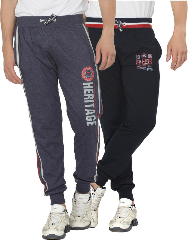 Alan Jones Printed Men Dark Blue, Grey Track Pants