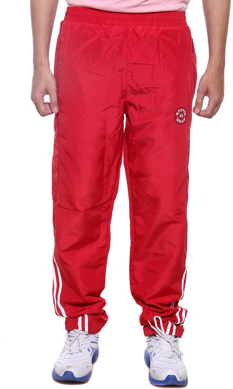 Sports 52 Wear 895 Striped Men Red Track Pants