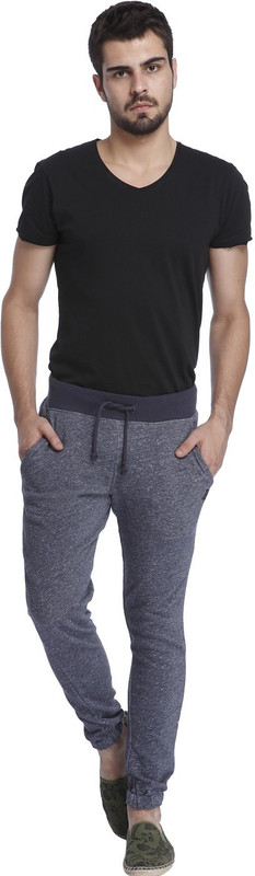 Jack & Jones Solid Men Blue Track Pants
