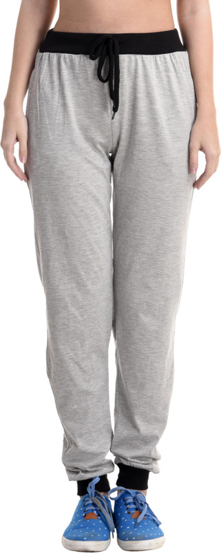 gag wears Solid Women Grey Track Pants