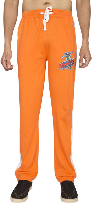 Red Line Solid Men Orange Track Pants
