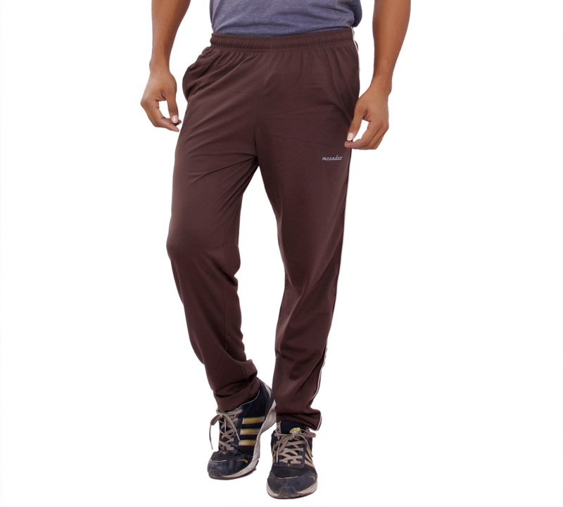 JT International Solid Men Brown Track Pants