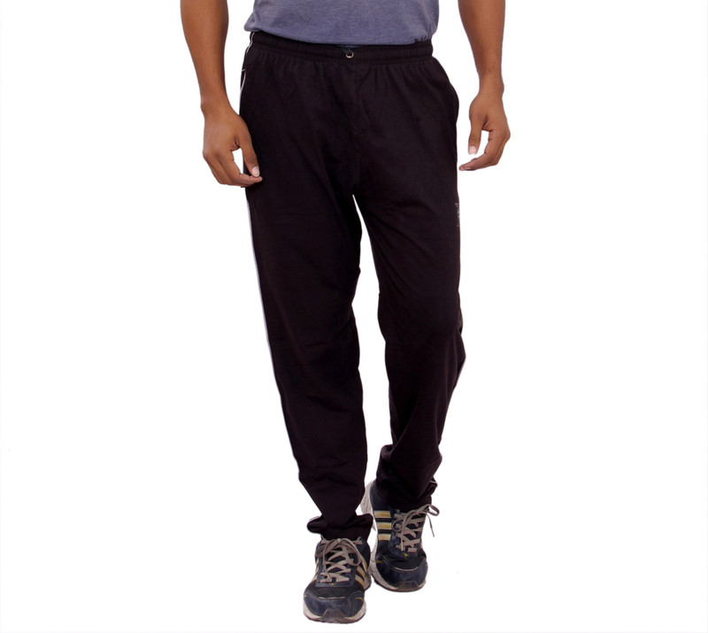 JT International Solid Men Maroon Track Pants