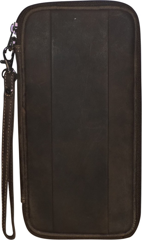 Kan Brown Hunter Leather Fashion Travel Document Holder/Organizer For Men and Women(Brown)