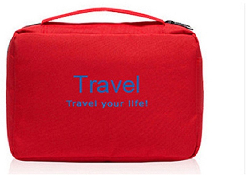 Connectwide Travel Cosmetic Bag- Travel your life(Red)