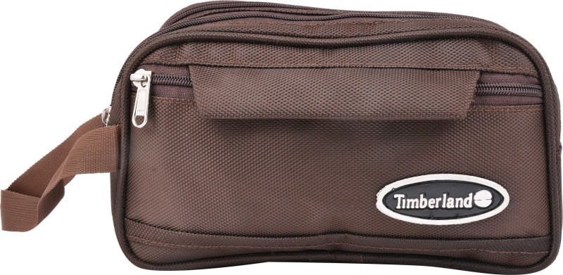 PSH two fold with pocket Travel Shaving Bag(Brown)