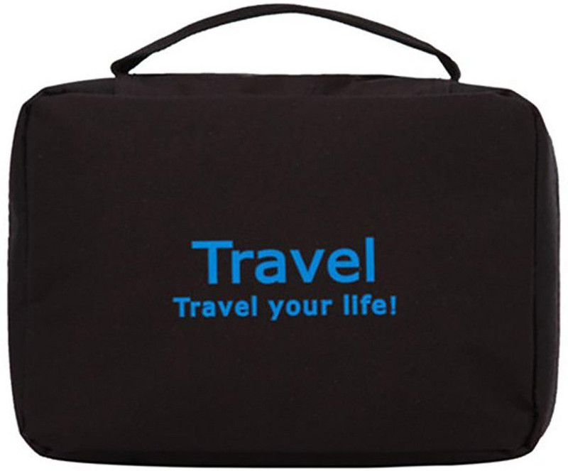 Swadec Cosmetic Toiletry Shaving Jewelry Hanging Bag Organizer - Black Travel Toiletry Kit(Black)