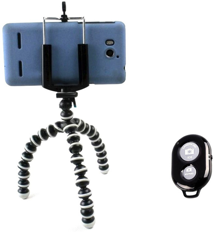 Smiledrive All Surface Mini Flexibel Mobile Tripod Selfie Stick(Multicolor, Supports Up to 500 g)