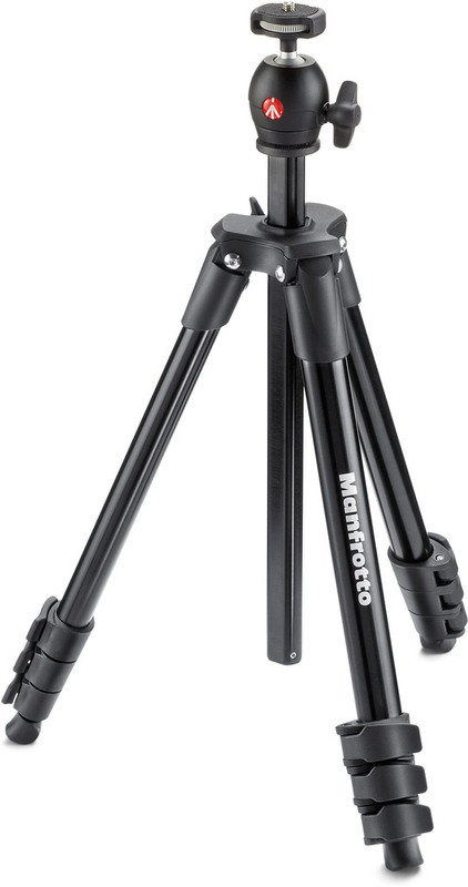 Manfrotto Mkcompactlt-Bk Tripod Ball Head(Black, Supports Up to 1500 g)