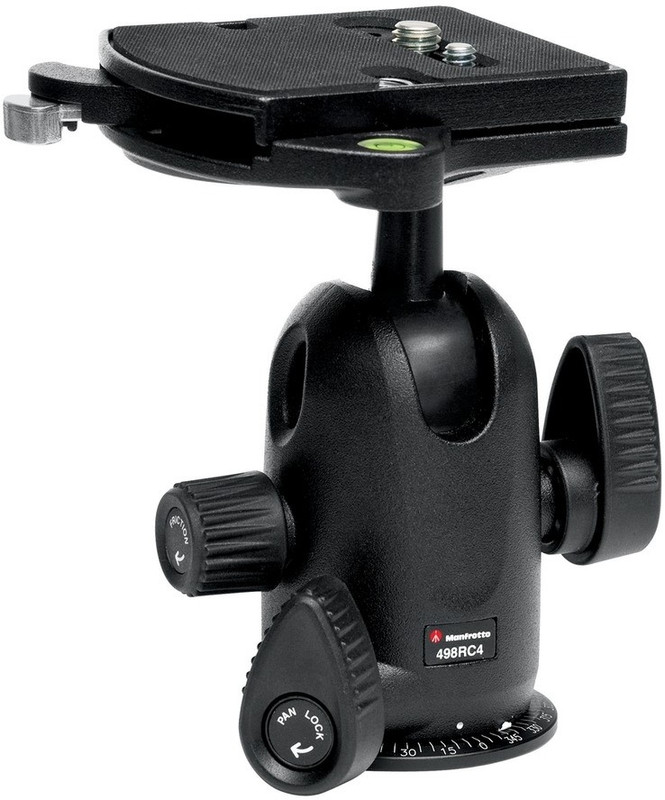 Manfrotto 498RC4 (Ball Head) Tripod Ball Head(Black, Supports Up to 8000 g)