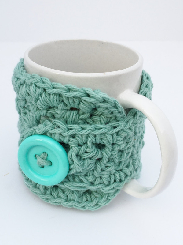 saaheli Coffee Cozy Hearts and Flowers Cup wool Trivet Cyan Trivet(Pack of 1)