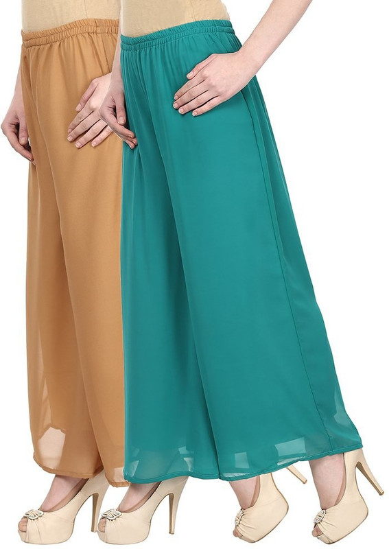 Christy World Regular Fit Women Beige, Light Green Trousers