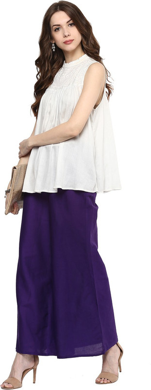 Gerua Regular Fit Women Purple Trousers Gerua Regular Fit Women Purple Trousers