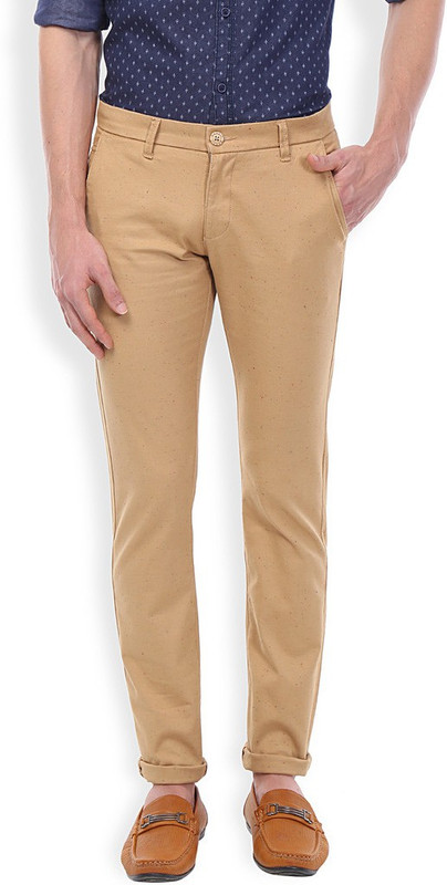 Bandit Slim Fit Men Beige Trousers