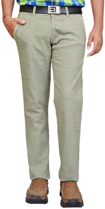 British Terminal Slim Fit Men Green Trousers