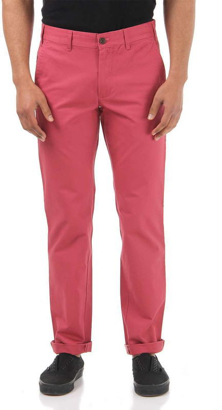 Shapes Slim Fit Men Pink Trousers
