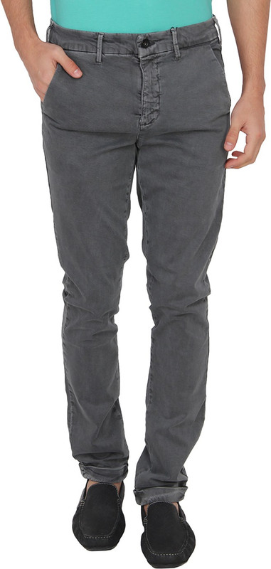 Calvin Klein Slim Fit Men Grey Trousers