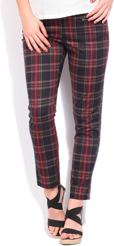 People Regular Fit Women Black, Beige, Pink Trousers