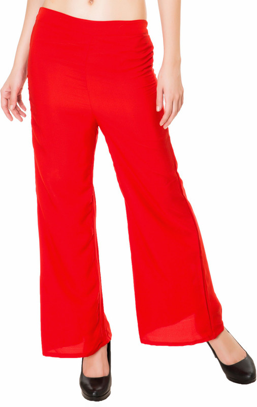 Adyuth Regular Fit Women Red Trousers