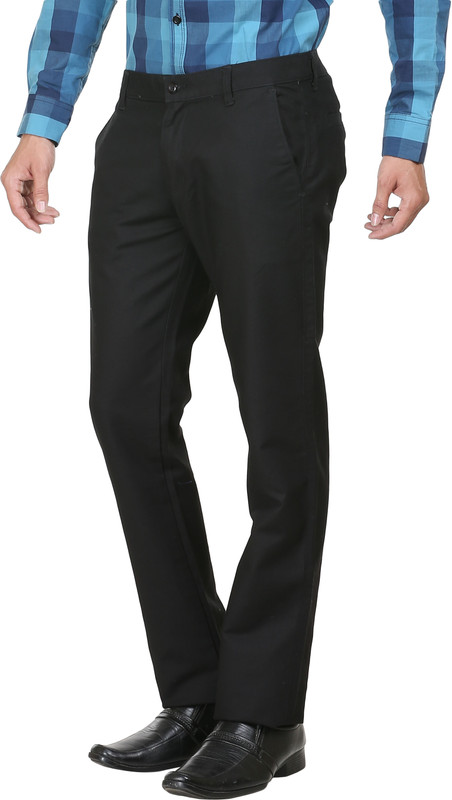 Sniper Slim Fit Men Black Trousers