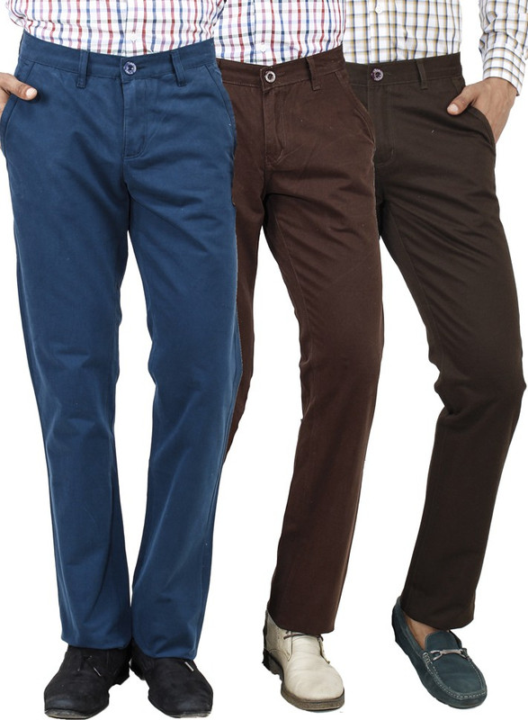Uber Urban Chinos Regular Fit Men Dark Blue, Brown, Dark Green Trousers
