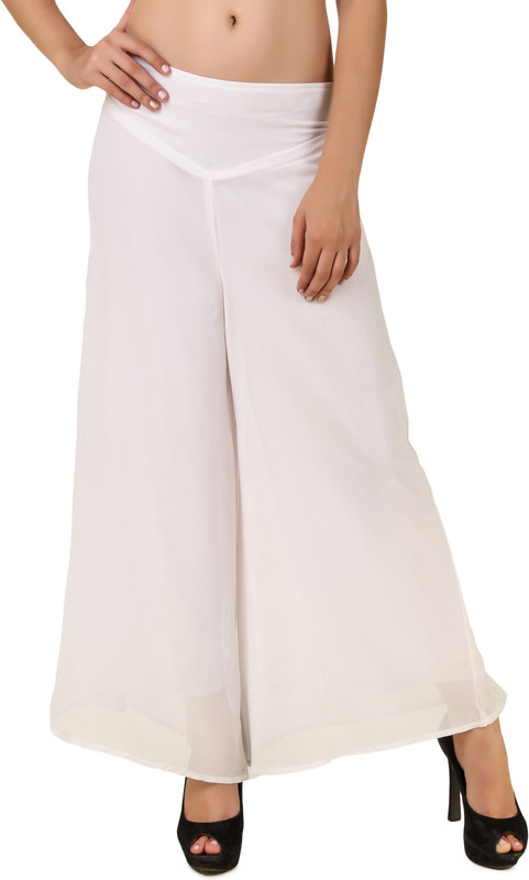 Ess Cee Regular Fit Women White Trousers
