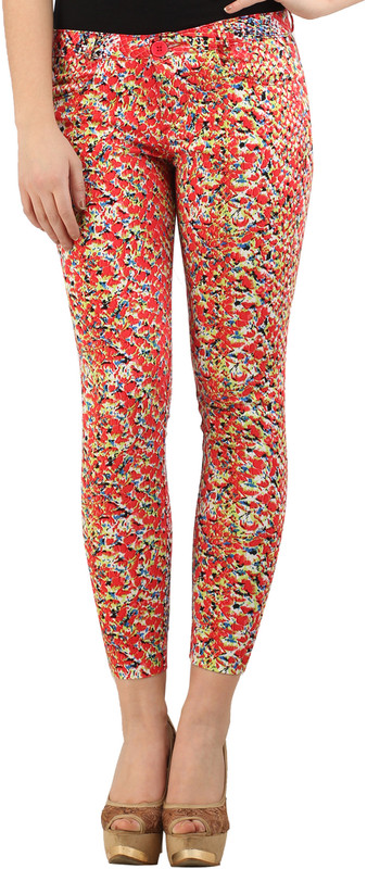 X'Pose 5363 Slim Fit Women Red Trousers