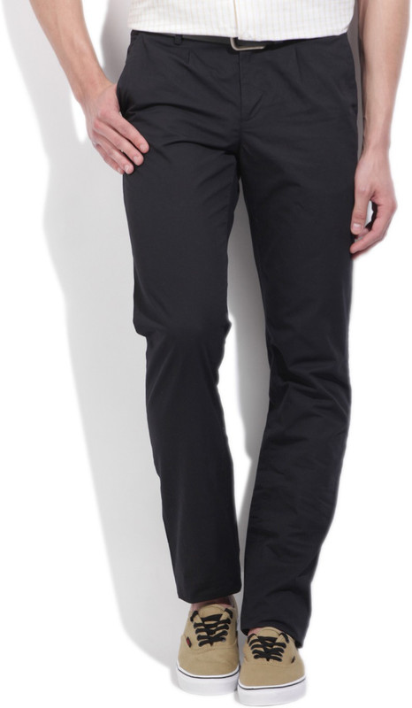 Allen Solly Slim Fit Men Black Trousers Allen Solly Slim Fit Men Black Trousers
