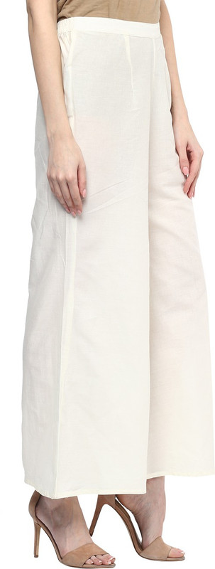 Gerua Regular Fit Women White Trousers