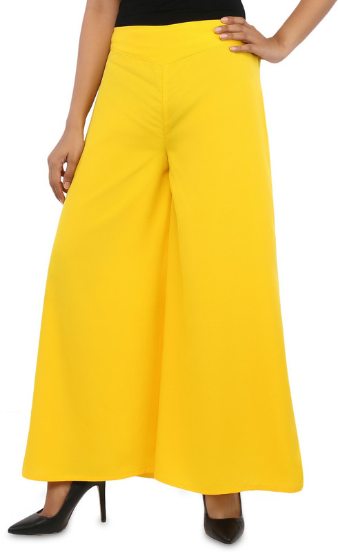 Amagav Regular Fit Women Yellow Trousers