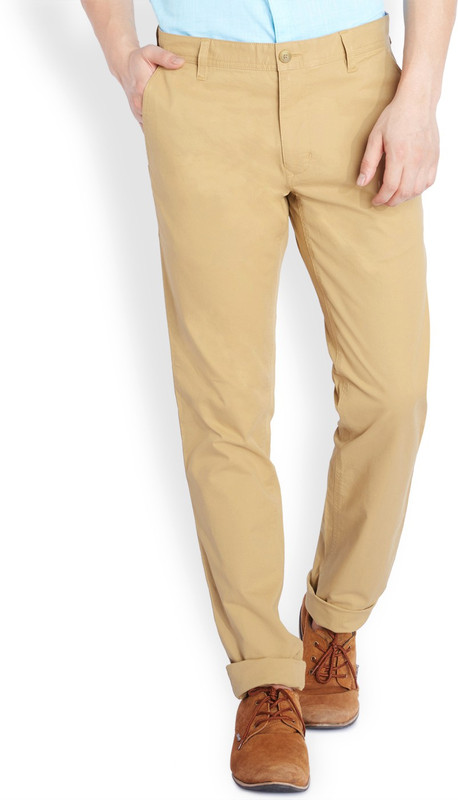 Parx Regular Fit Men Green Trousers