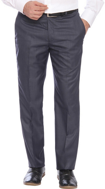 Park Avenue Regular Fit Men Grey Trousers