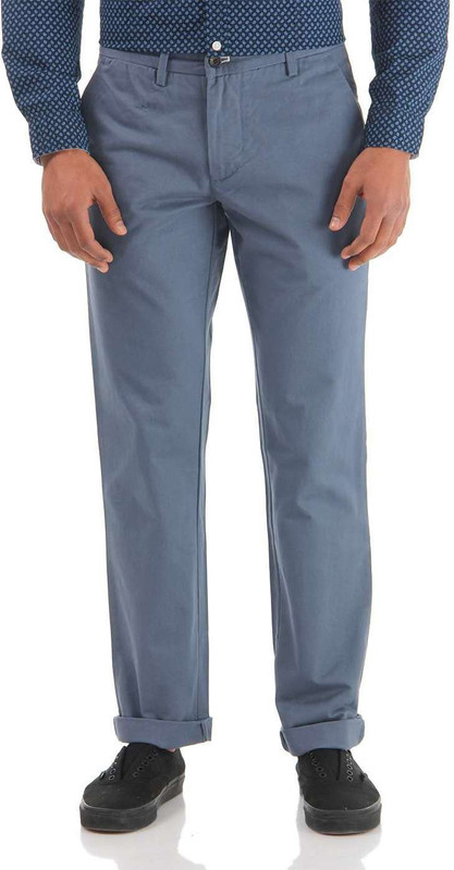 Shapes Slim Fit Men Light Blue Trousers
