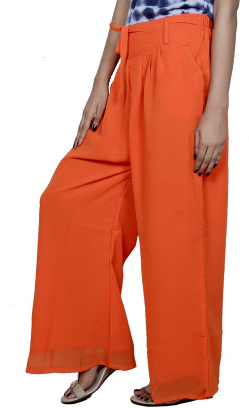 Tullis Regular Fit Women Orange, Green Trousers