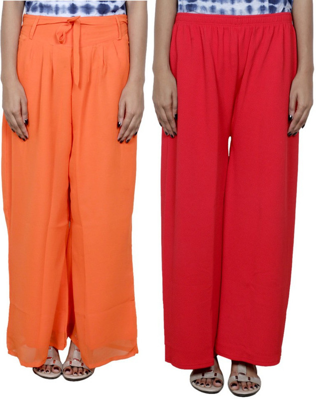 Tullis Regular Fit Women Orange, Red Trousers