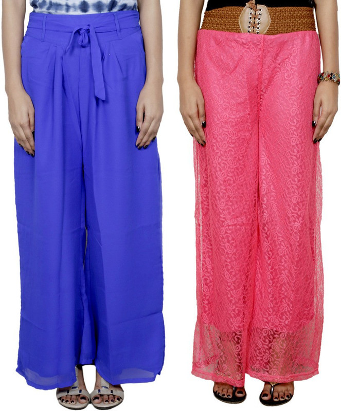 Tullis Regular Fit Women Blue, Pink Trousers