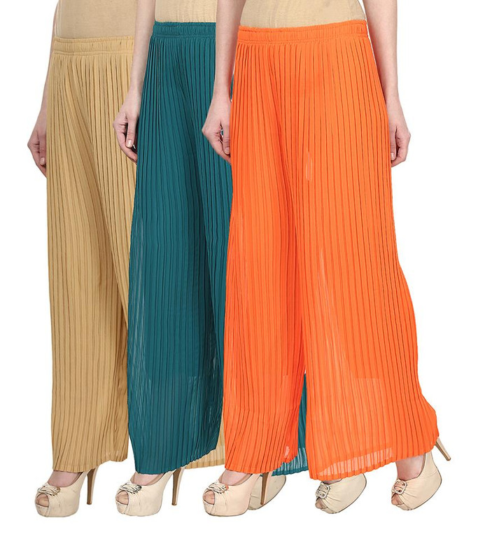 Christy World Regular Fit Women Beige, Green, Orange Trousers