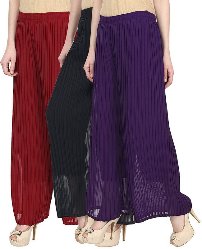 Christy World Regular Fit Women Maroon, Blue, Purple Trousers