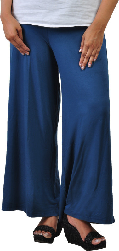 Comfort Lady Regular Fit Women Blue Trousers Comfort Lady Regular Fit Women Blue Trousers