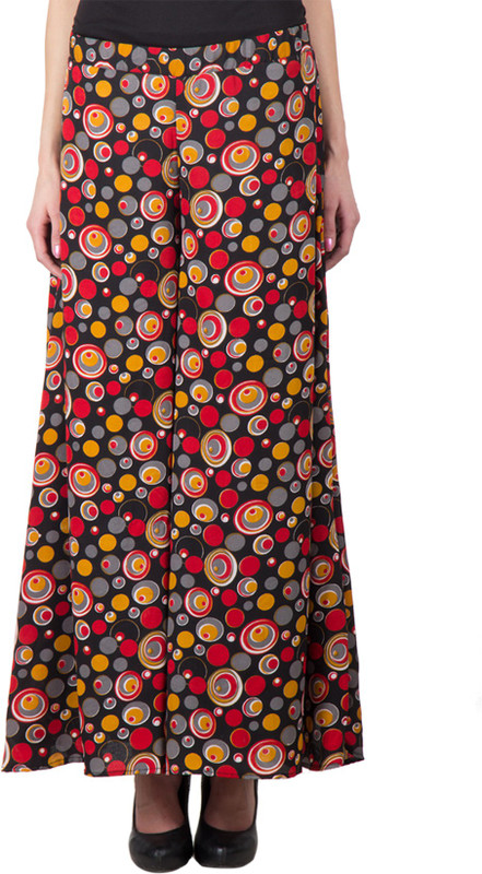 Trend Arrest Printed Palazzo Regular Fit Women Red Trousers