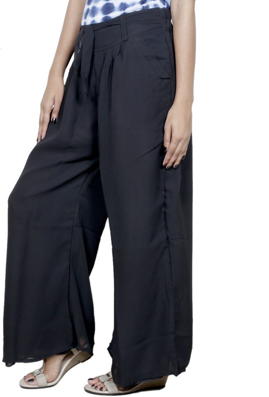 Tullis Regular Fit Women Black, Maroon Trousers